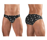 Slip de bain ErgoWear EW1763 FEEL SW, couleur noir-blanc